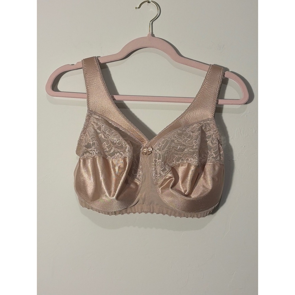 Glamorise MagicLift Full Figure Lace Support Bra 1000 Cafe Beige 36G US 36F UK